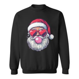 Santa Heart Sunglasses Bubblegum Christmas Santa Sweatshirt - Geschenkecke