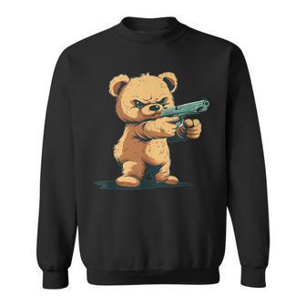 Teddy Bear With Gun For Gun Lovers Sweatshirt - Geschenkecke