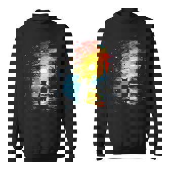 Gato Arte Animal Pintura Impresión Diseño Gráfico Gato Camisa de entrenamiento - Regaloses