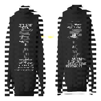 Gato Divertido It's Fine I'm Fine Everything Is Fine Cat Kitty Camisa de entrenamiento - Regaloses