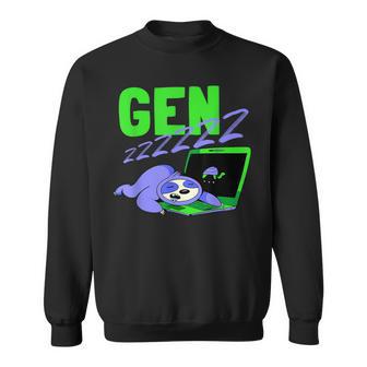 Gen Z Slogan Sleeping Fault Gen Zzz Generation Z Sweatshirt - Geschenkecke