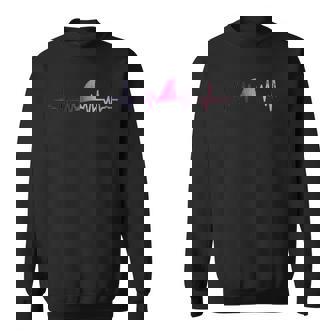 Genderfluid Shark Fin Heartbeat Queer Pride Flag Shark Lover Sweatshirt - Monsterry