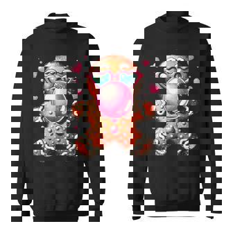 Gingerbread Man Bubblegum Cookie Baking Christmas Sweatshirt - Monsterry