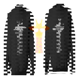 Girafe In Red Lunettes De Soleil Cadeau Amusant Pour Les Amoureux Des Animaux Sweater e - Cadeauxyz