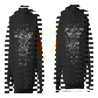 Giraffe Artwork Mandala Animal Art Giraffe Sweatshirt - Monsterry