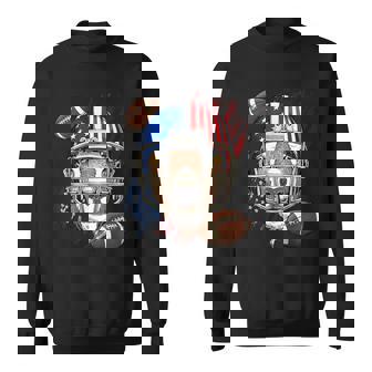 Goat American Football Goat Lovers USA Flag Sweatshirt - Monsterry