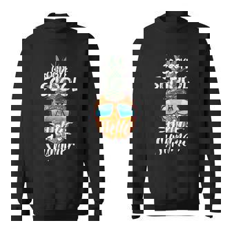 Goodbye School Hello Summer Last Day Of School Pineapple Tank Top Sweatshirt - Monsterry