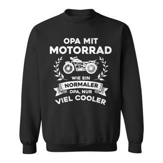 Grandpa With Motorcycle Nur Cooler Biker Hobby Sweatshirt - Geschenkecke