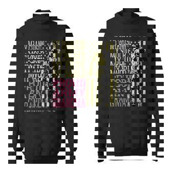 My Grandson My Soldier Hero Proud Army Grandma US Military Sweatshirt - Monsterry