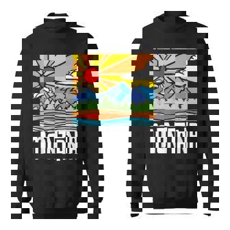 Graphiqueintage De La Nature Artistique Et Des Montagnes Du Montana Sweater e - Cadeauxyz