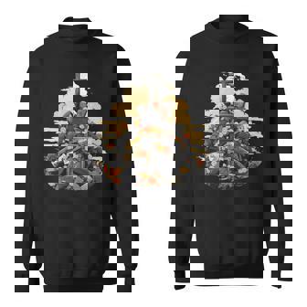 Graves With Cross For Halloween Party And Grave Lovers Premium Sweatshirt - Monsterry