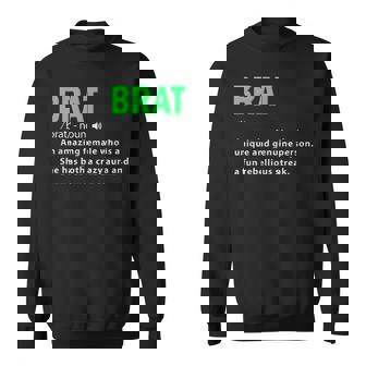 Green Brat Amazing Female Crazy Aura Rebellious Brat Sweatshirt - Monsterry