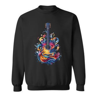 Guitar Player Watercolour Splash Guitar Sweatshirt - Geschenkecke