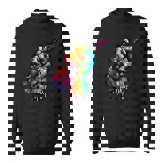 Guitare Électrique Colorés Les Musiciens Rock Guitariste Sweater e - Cadeauxyz