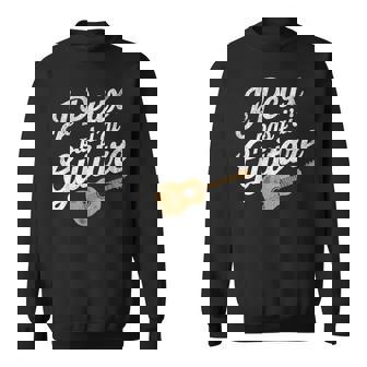 Guitariste Je Peux Pas J'ai Guitare Musicien Retrointage Sweater e - Cadeauxyz