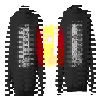 Guitarra Con Bandera De España Bajo Guitarrista Músico Música Rock Camisa de entrenamiento - Regaloses