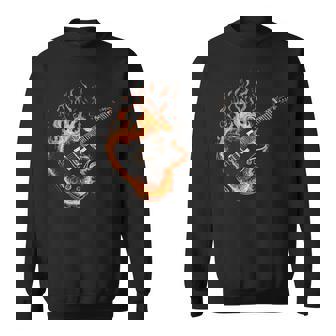 Guitarras Dibujo Guitarrista Ardiente Guitarra Guitarra Eléctrica Camisa de entrenamiento - Regaloses