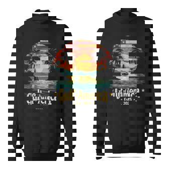 Gulf Of Usa America Est 2025 American Flag Gulf Of Mexico Sweatshirt | Mazezy