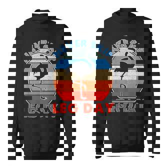 Gym Vintage Never Skip Leg Day Sweatshirt - Monsterry