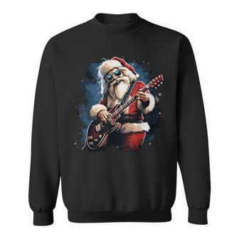 Hab Einen Rock & Roll Christmas Rock Santa Music Lovers Sweatshirt - Geschenkecke