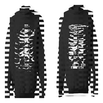 Halloween Costume I'm Fine With Broken Rib Cage Skeleton Sweatshirt - Monsterry
