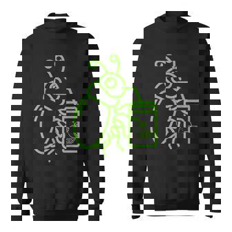 Halloween Graphic Green Halloween Beetle Drink Juice Sweatshirt - Monsterry
