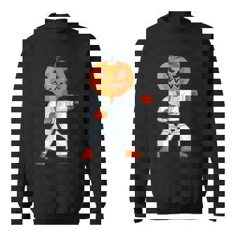 Halloween Karate Fighter Pumpkin Head Scary T-Shirt Sweatshirt - Monsterry