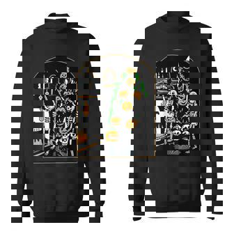 Halloween Skeleton Christmas Tree Pumpkin Spooky Cute Sweatshirt - Monsterry