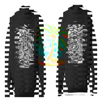Halloween Skeleton Palm Tree Sweatshirt - Monsterry