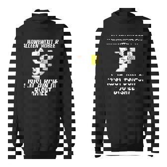 Halloween Without Beer Boo Sheet Ghost Cartoon Sweatshirt - Monsterry