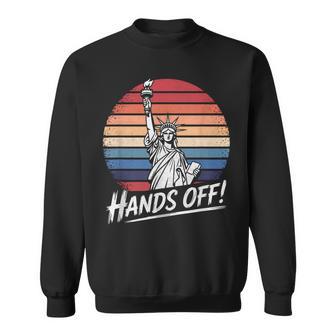 Hands Off Statue Of Liberty Resistance Protest Anti Maga Sweatshirt - Thegiftio UK