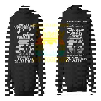 Happiness Is A Big Chaotic Family Get-Together Vintage Premium Sweatshirt - Monsterry