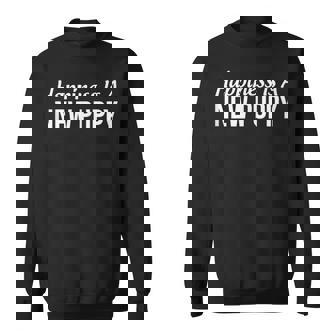 Happiness Is A New Puppy Tank Top Sweatshirt - Monsterry