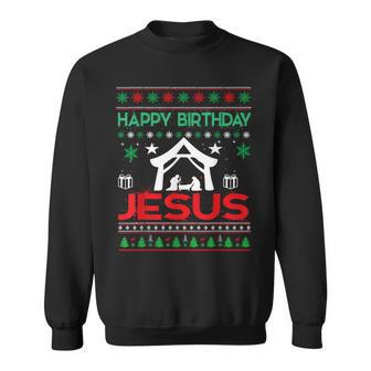 Happy Birthday Jesus Ugly Christmas Jumper Sweatshirt - Geschenkecke