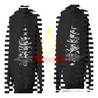 Happy Horrordays Skeleton Tree Horror Christmas Halloween Sweatshirt - Monsterry
