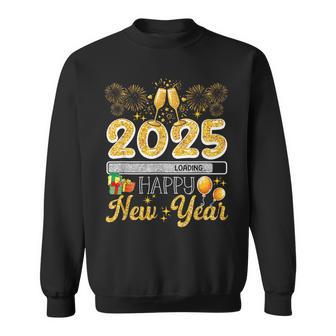 Happy New Year 2025 Loading Fireworks Champagne Lover Sweatshirt - Geschenkecke