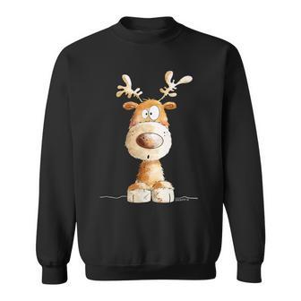 Happy Reindeer I Deer Wild Animal Elk Christmas Fun Sweatshirt - Geschenkecke