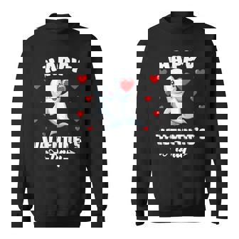 Happy Valentines Day Beluga Whale Animal Lover Hearts Sweatshirt - Monsterry