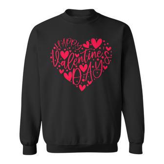 Happy Valentines Day Valentine Love Heart Printed Sweatshirt - Thegiftio UK