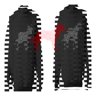 Heart Dog Lover Heeler Puppy Valentines Day Sweatshirt - Monsterry