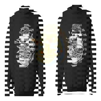 Hedgehog Eating Ramen Japanese Noodles Soup Sweatshirt - Seseable
