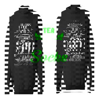 Herbal Tea Drinker Tea Lover Warm Socks Sweatshirt - Monsterry