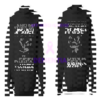 My Hero Is Now My Angel Dementia Awareness Ribbon Support Sweatshirt - Monsterry