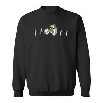 Herzschlag Traktor Bauer Ekg Puls Trecker Landwirt Geschenk Sweatshirt - Geschenkecke