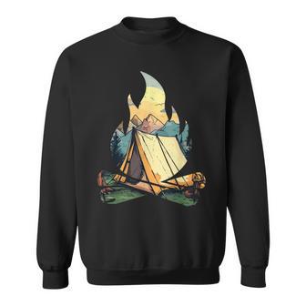 Hiking Mountain Camping Lovers Campfire Sweatshirt - Geschenkecke