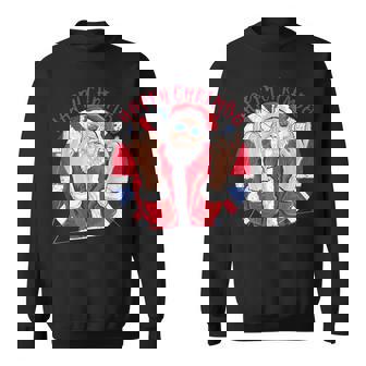 Hip Santa Claus British Christmas Sweatshirt - Monsterry