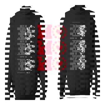 HO HO HO Christmas Gambling Chips Casino Cruise Poker Sweatshirt - Monsterry