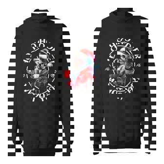 Ho Ho Ho Deer What A Year Skeleton Drink Coffee Christmas Sweatshirt - Monsterry