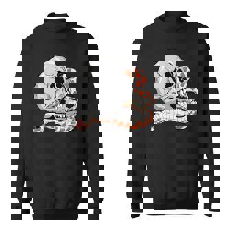 Hognose Snake Skull Albino Morph Dramatic Danger Noodle Premium Sweatshirt - Monsterry
