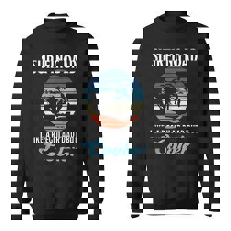 Hombre Surfing Dad Surfing Padre Surf Tabla De Surf Con Olas Para Papá Surf Sin Mangas Camisa de entrenamiento - Regaloses